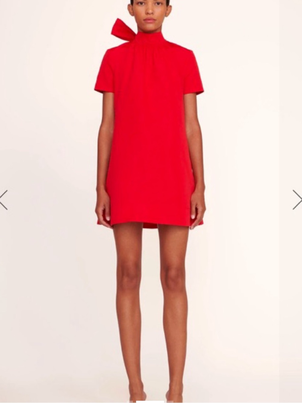STAUD MINI ILANA DRESS POINSETTIA xs